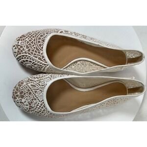 CHLOÉ White Lace Ballet Flats Womens EUR 35.5 US 5